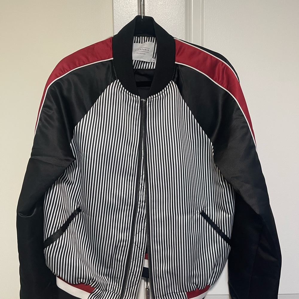Eleven Paris striped bomber jacket